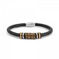 Leather Bracelet "Golden Runes"