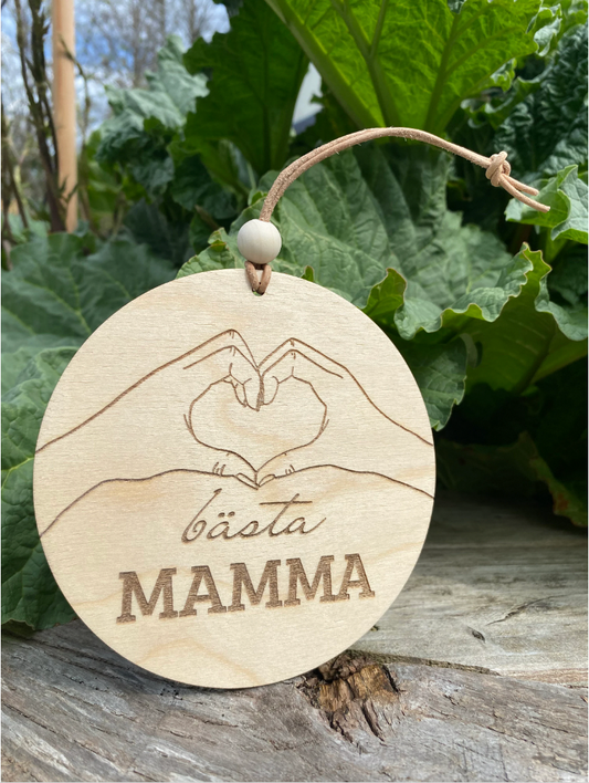 💖 Väggdekoration „Bästa Mamma“ – En gåva med hjärta! 💖
