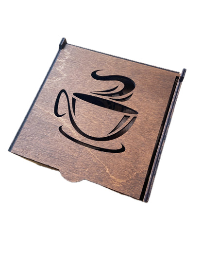 Storage box for coasters 110 x 110 x 60mm