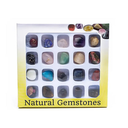 Gift box with 24 tumbled stones