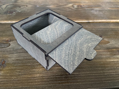 Box with sliding lid - oiled - different sizes