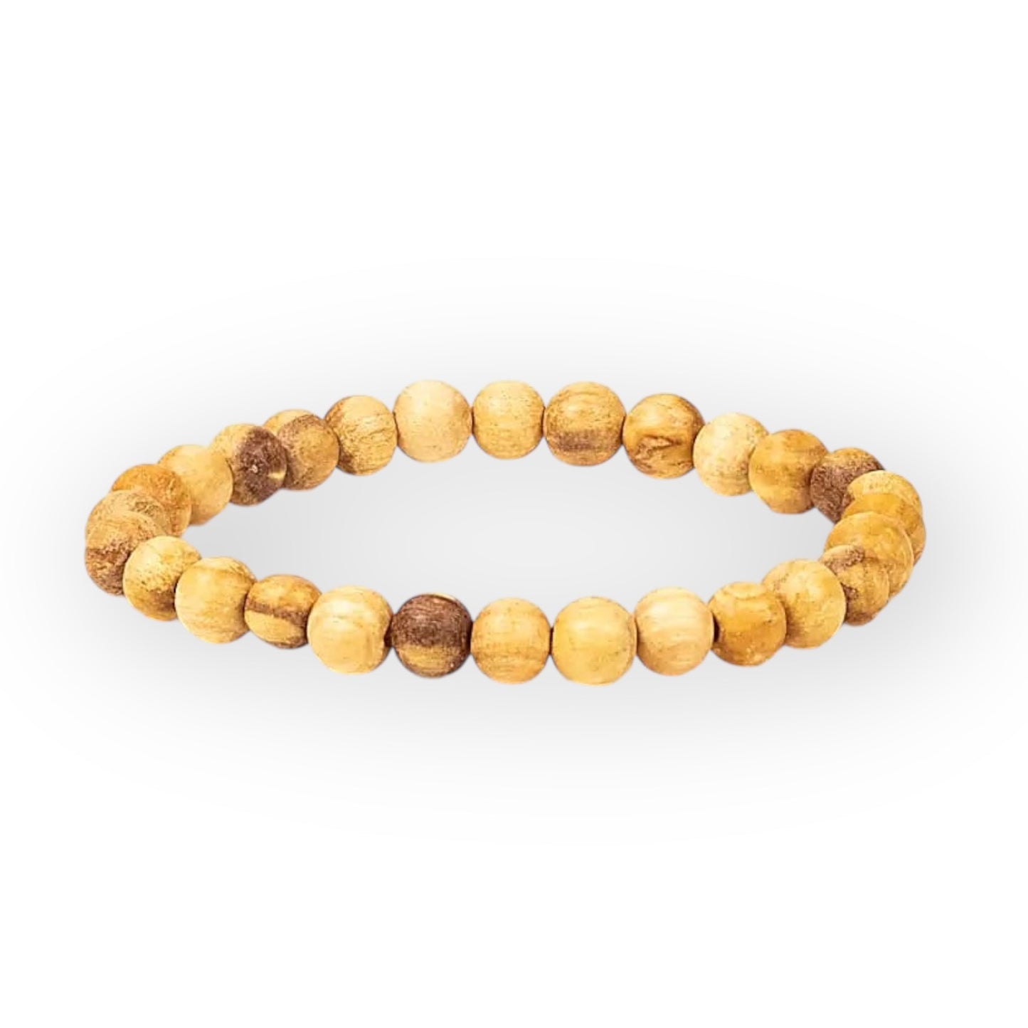 Armband Palo Santo, runda pärlor - Storlek ”S”