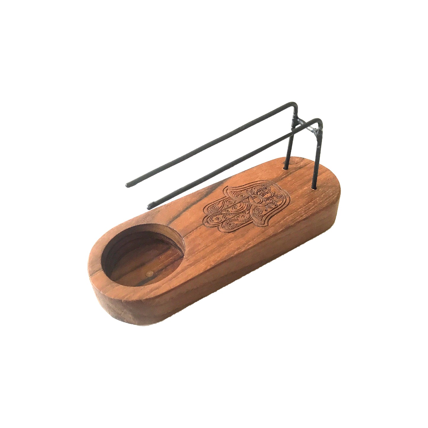 Palo Santo Värmare – Hamsa-symbol i Teakträ