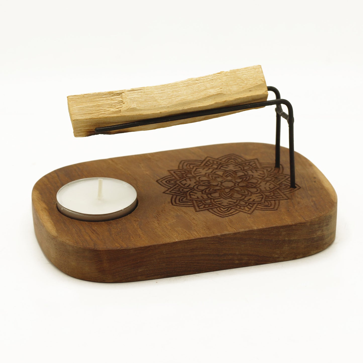 Palo Santo Värmare – Hamsa-symbol i Teakträ