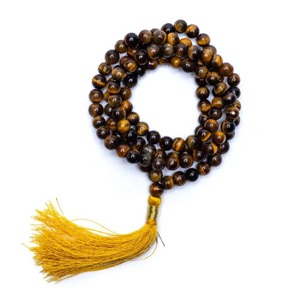 Mala Tiger's Eye AA-Quality 108 Beads + Storage Bag