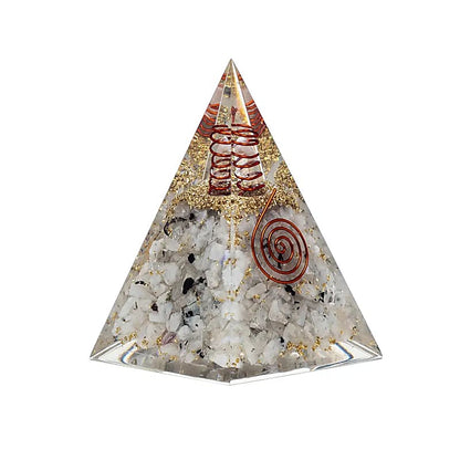 Orgonite pyramid with Moonstone