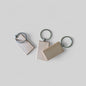 Keyring, rectangular, 32 x 52mm, book - blank for further processing