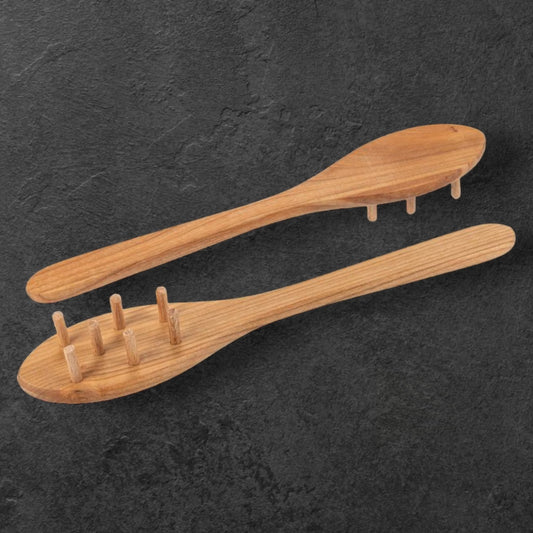 Spaghettilöffel aus geöltem Kirschholz – 32 cm 
