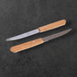 Kniv med träskaft av bok - tandad blad - 21 cm