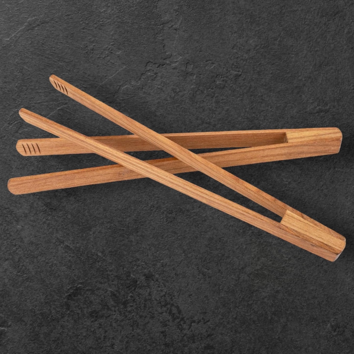 Grillzange / Wurstzange - Holzstab 30 cm aus Kirschholz 