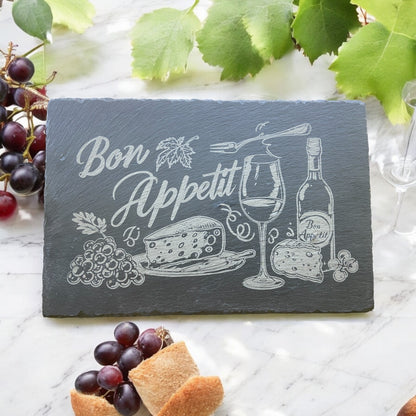 Serving tray with engraving 300x200mm - Slate