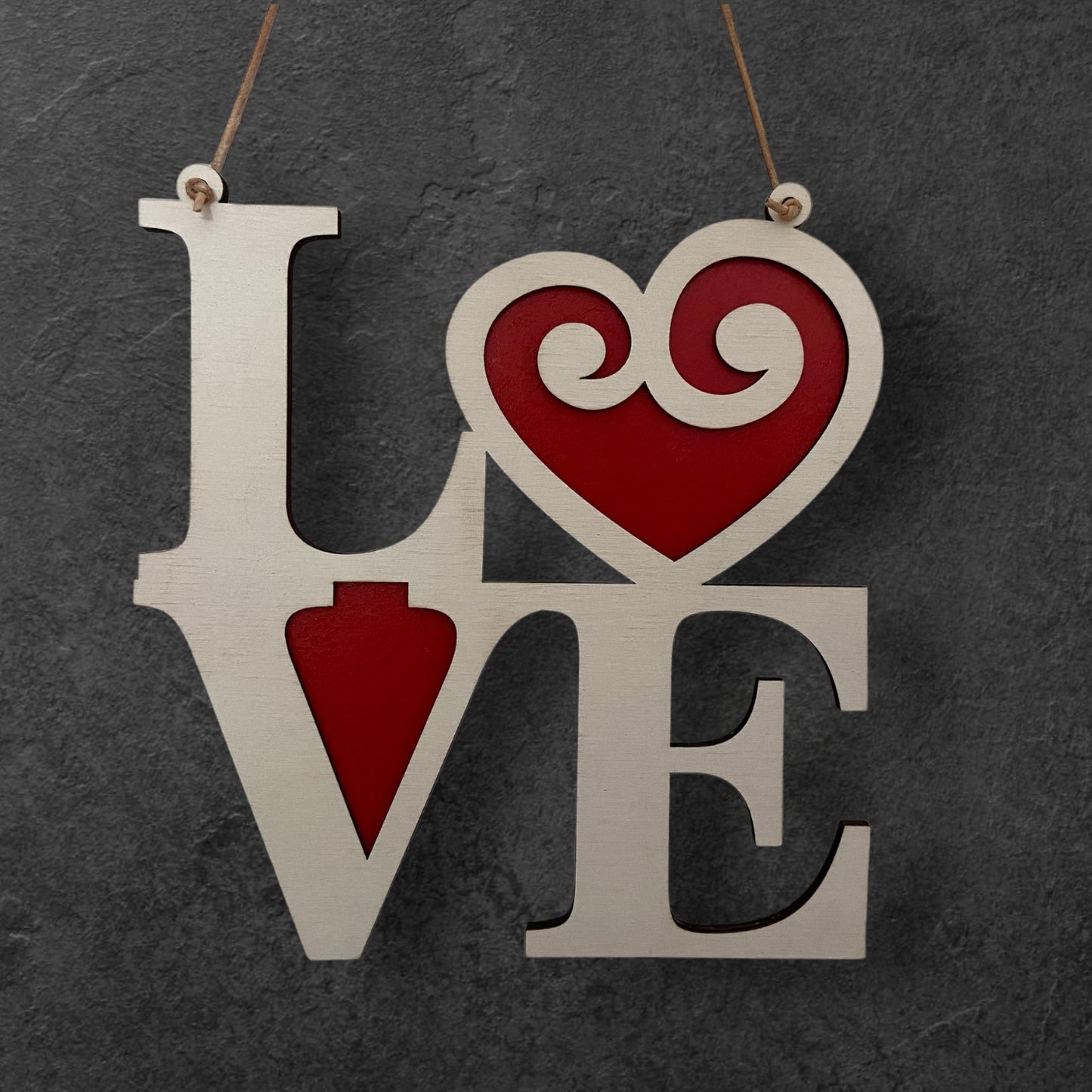 💖 Wanddekoration "LOVE – Swirl Design" ✨