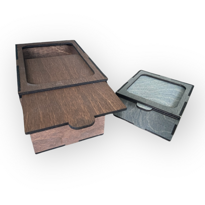 Box with sliding lid - oiled - different sizes