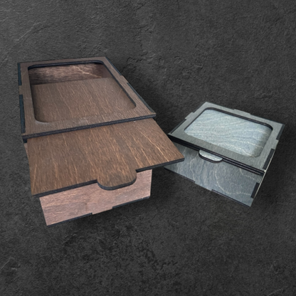 Box with sliding lid - oiled - different sizes