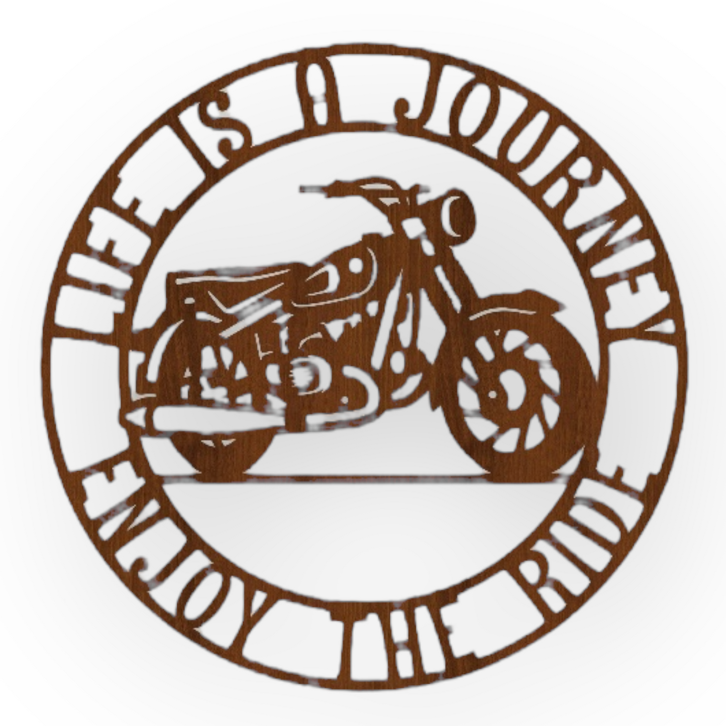 Wanddekoration – "Life is a journey, enjoy the ride" 🏍️✨