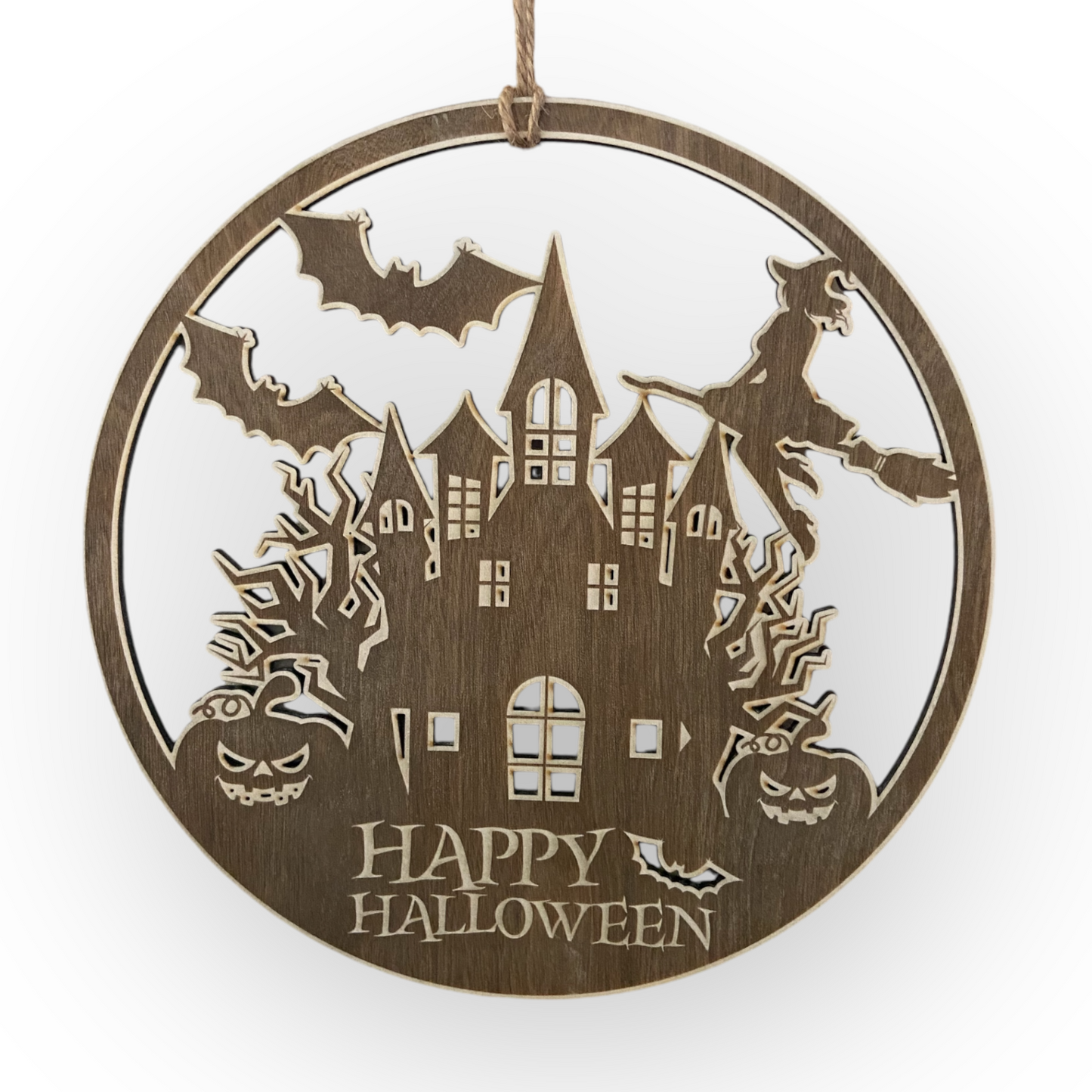 Dekoschild „Haunted House-Happy Halloween“ – 2 Varianten
