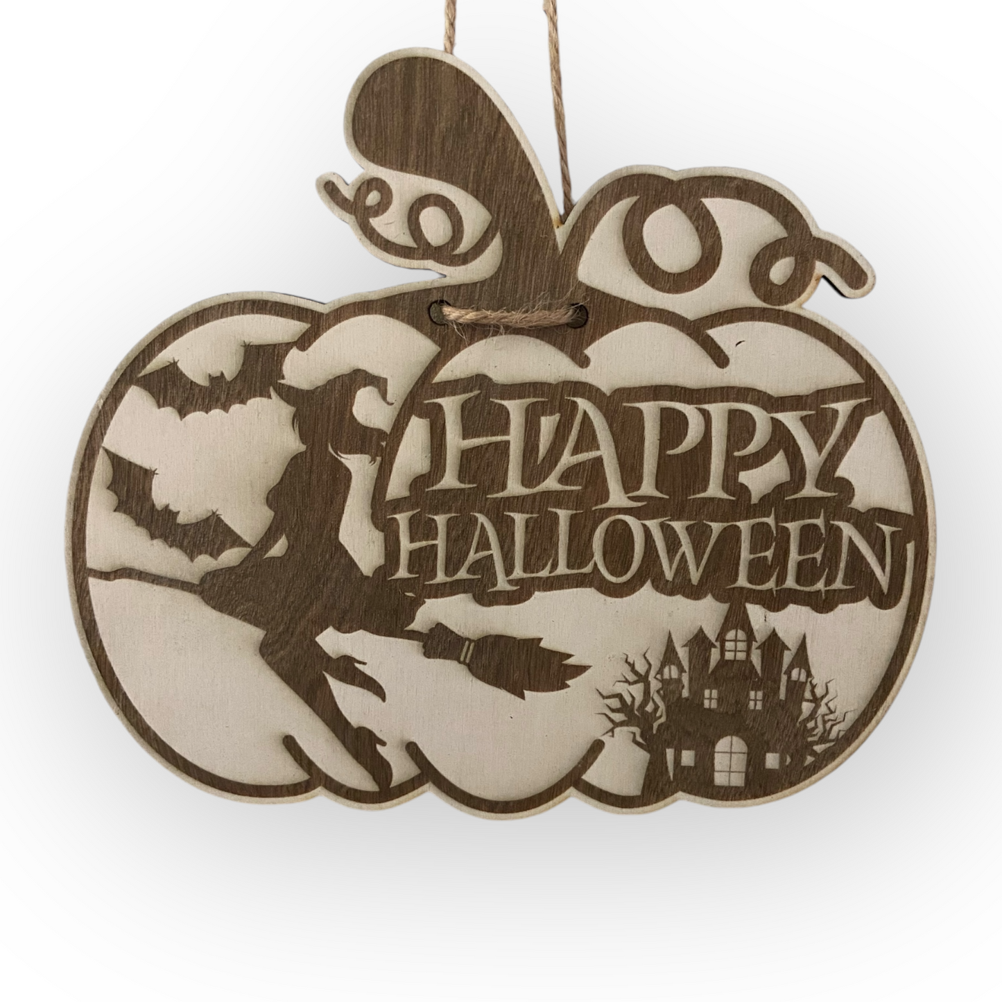 Dekoschild - „Kürbis-Fröhliches Halloween“