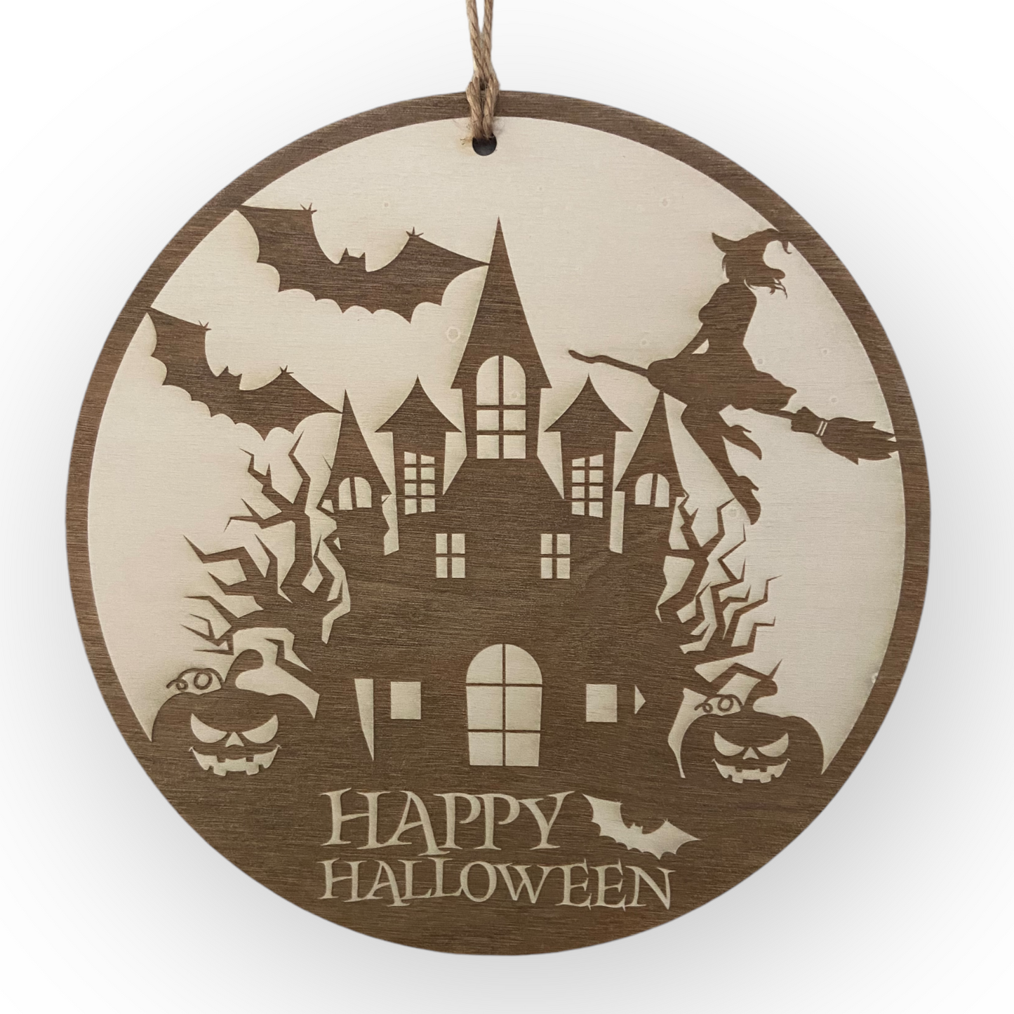 Dekoschild „Haunted House-Happy Halloween“ – 2 Varianten