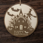 Dekoschild „Haunted House-Happy Halloween“ – 2 Varianten