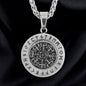 Vegvisir Polished Necklace – 304 Stainless Steel with Rune Ring (2025)