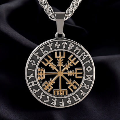Necklace "Rune compass Vegvisir" (2025)