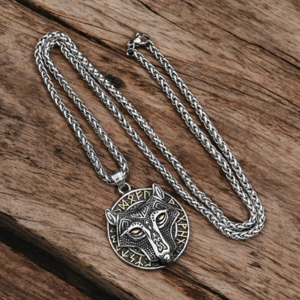 Necklace "Fenrir & Runes"