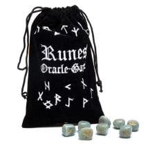 Runes Oracle Set - Aquamarine in Velvet Bag