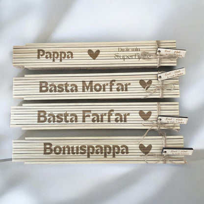 Personally engraved folding rule