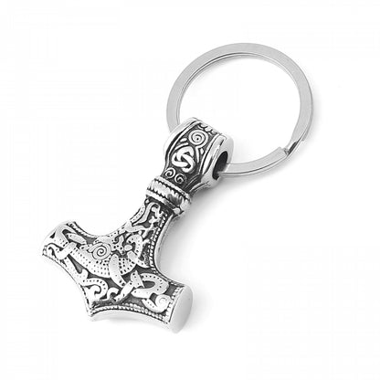 Keychain "Mjölner Valknut" Classic - Silver (2025)