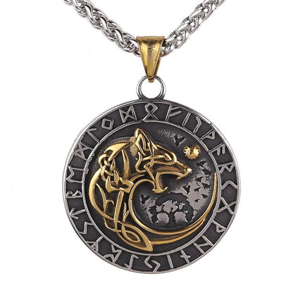 Necklace "Skull & Runes"
