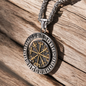 Viking Rotating Necklace – Vegvisir und Valknut-Symbol