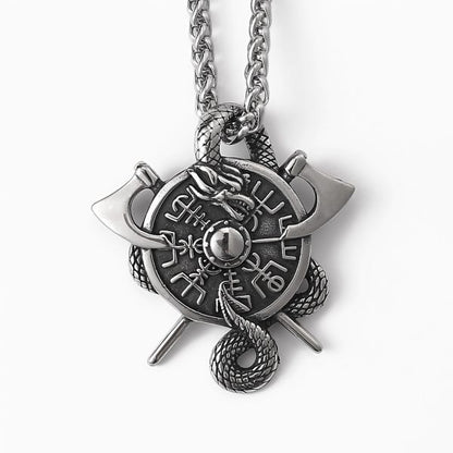 Halsband "Viking Vegvisir Skyddsamulett"