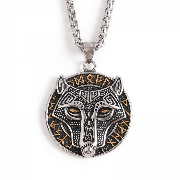 Necklace "Fenrir & Runes"