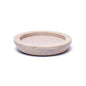 Kerzenhalter / Untersetzer aus Speckstein - Beige, rund