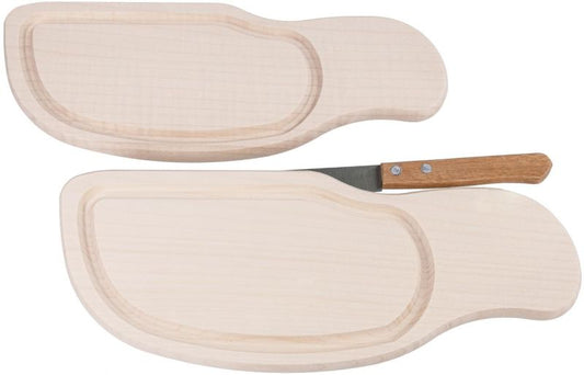 Skärbräda med knivspår och saftspår av FSC®-lönn 28x11cm